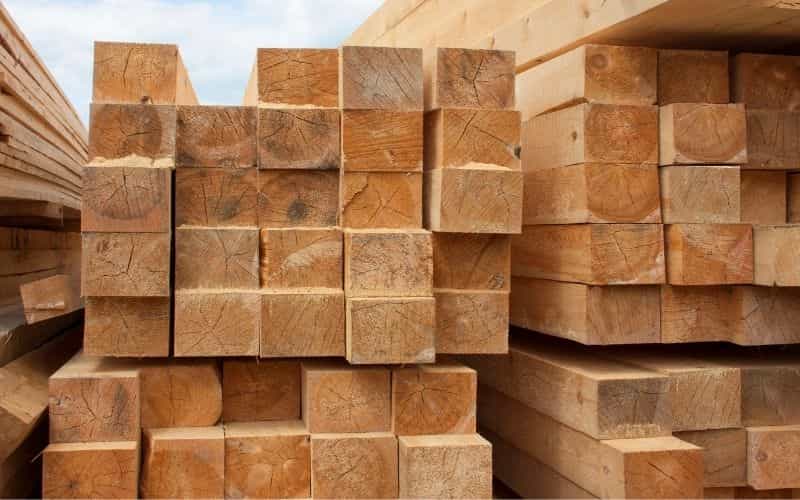 Wood for plank on table