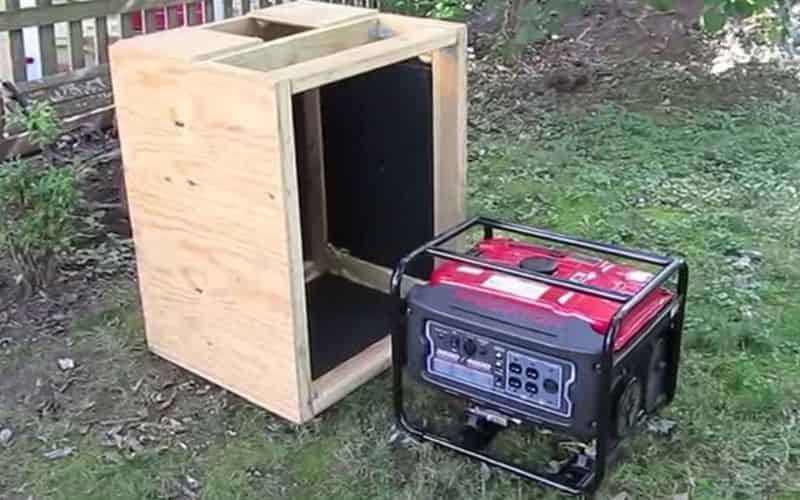 Using sound deflectors for low sound to generator