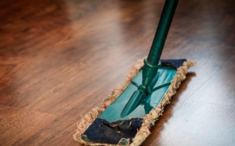 Vinyl plank flooring is easy to clean. 